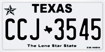 TX license plate CCJ3545