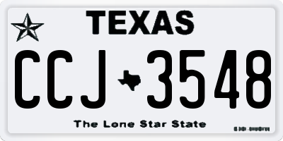 TX license plate CCJ3548