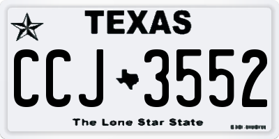 TX license plate CCJ3552