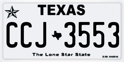 TX license plate CCJ3553