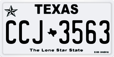 TX license plate CCJ3563