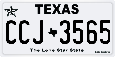 TX license plate CCJ3565