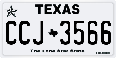 TX license plate CCJ3566
