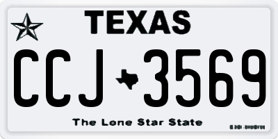 TX license plate CCJ3569