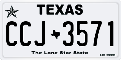 TX license plate CCJ3571