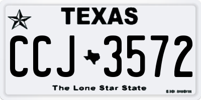 TX license plate CCJ3572