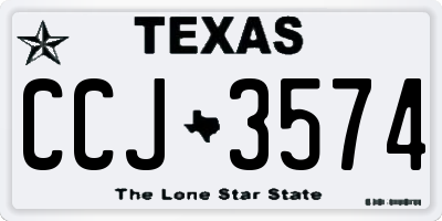 TX license plate CCJ3574