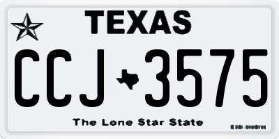 TX license plate CCJ3575
