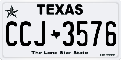 TX license plate CCJ3576