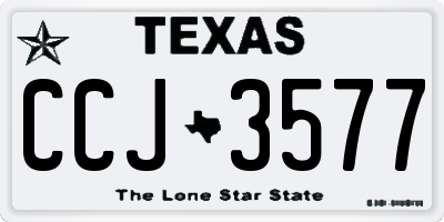 TX license plate CCJ3577