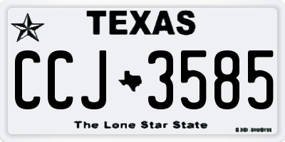 TX license plate CCJ3585