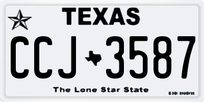 TX license plate CCJ3587