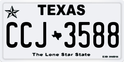 TX license plate CCJ3588