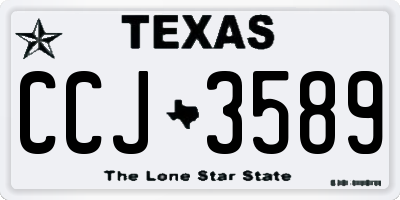 TX license plate CCJ3589