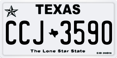 TX license plate CCJ3590