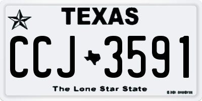 TX license plate CCJ3591