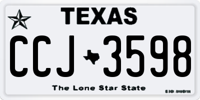 TX license plate CCJ3598
