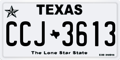 TX license plate CCJ3613