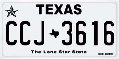 TX license plate CCJ3616