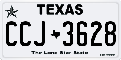 TX license plate CCJ3628