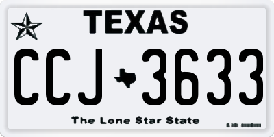 TX license plate CCJ3633
