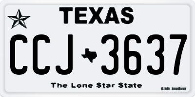 TX license plate CCJ3637