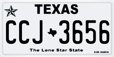 TX license plate CCJ3656