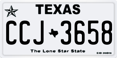 TX license plate CCJ3658