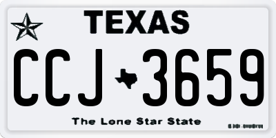 TX license plate CCJ3659