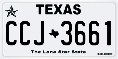 TX license plate CCJ3661