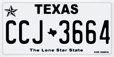 TX license plate CCJ3664