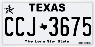 TX license plate CCJ3675