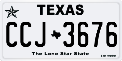 TX license plate CCJ3676
