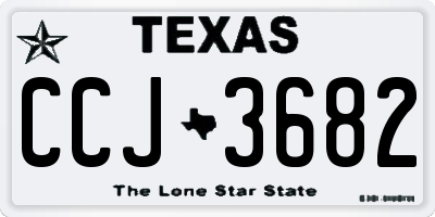 TX license plate CCJ3682