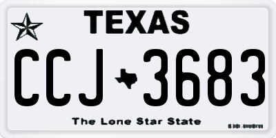 TX license plate CCJ3683