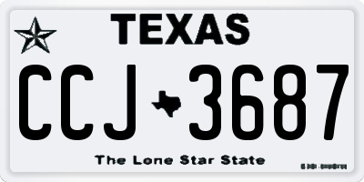 TX license plate CCJ3687