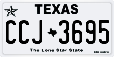 TX license plate CCJ3695