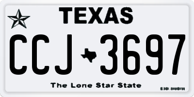 TX license plate CCJ3697
