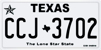 TX license plate CCJ3702