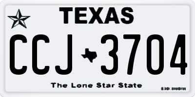 TX license plate CCJ3704