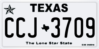 TX license plate CCJ3709