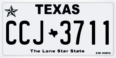 TX license plate CCJ3711