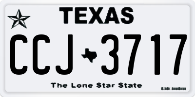 TX license plate CCJ3717