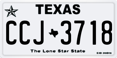 TX license plate CCJ3718