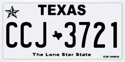 TX license plate CCJ3721