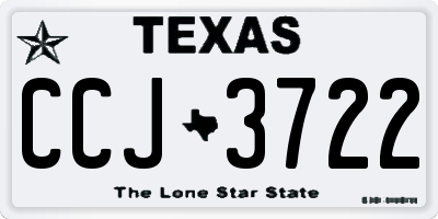 TX license plate CCJ3722