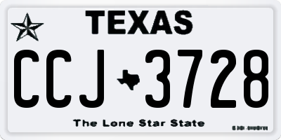 TX license plate CCJ3728