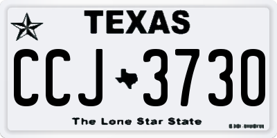 TX license plate CCJ3730