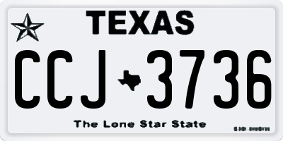 TX license plate CCJ3736