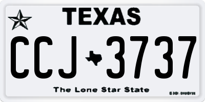 TX license plate CCJ3737